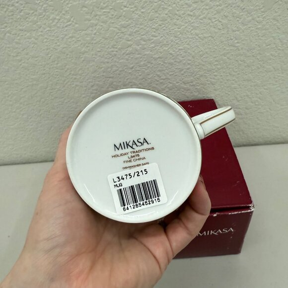 Mikasa Holiday Traditions Coffee Tea Mug Cups Set of 4 Christmas L3475 - Picture 4 of 6